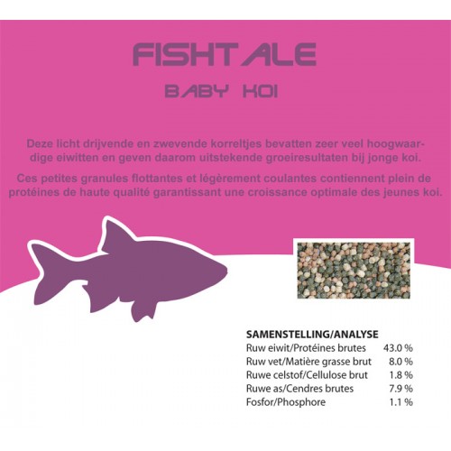 Fishtale baby koi 1.5/2mm en 1.160kg